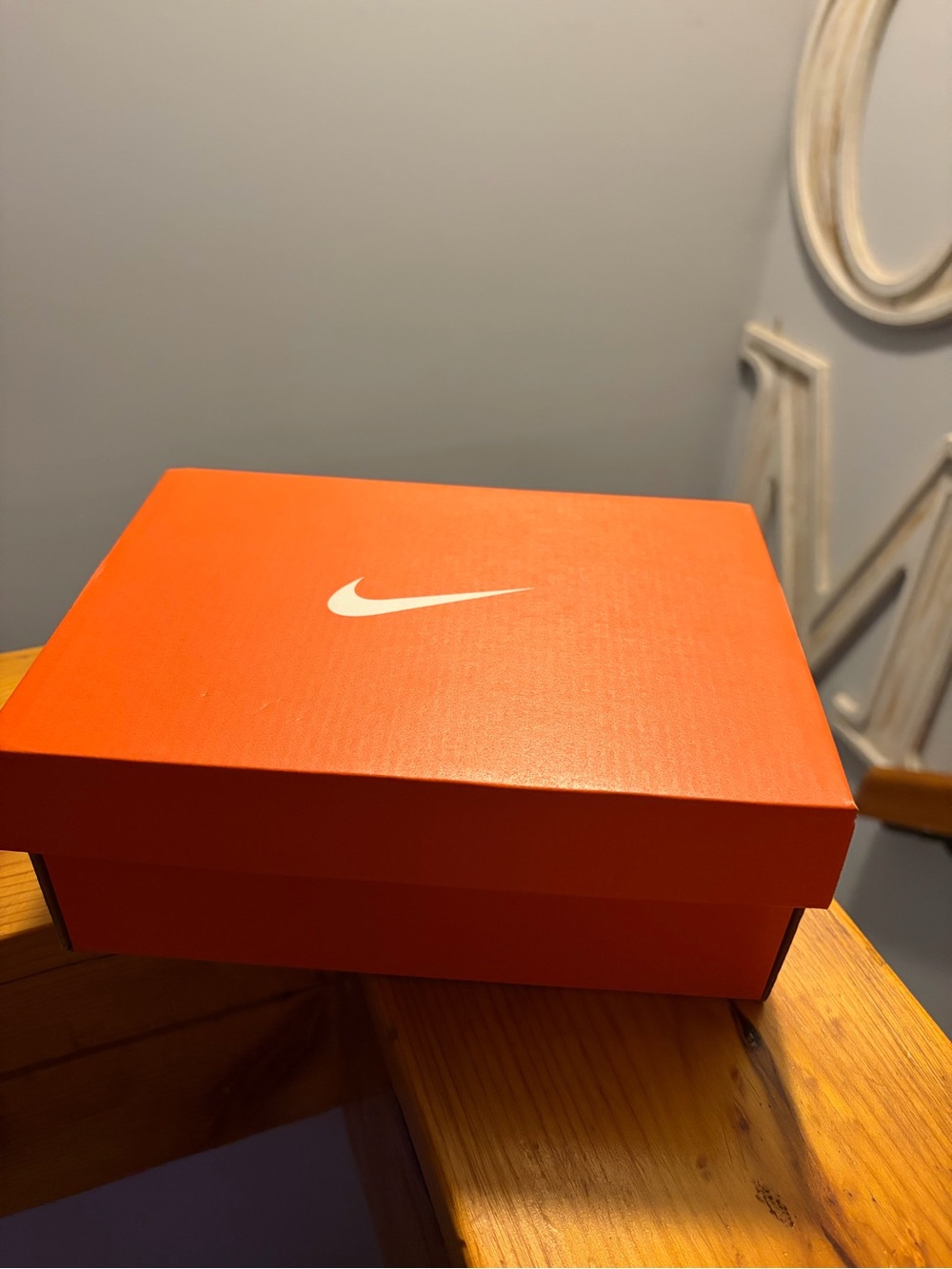 Nike Kids White Sneakers with Yellow Swoosh - Picture 5 of 5